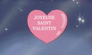 Gif animé joyeuse Saint Valentin anges
